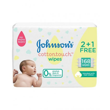 Johnson's Baby Cotton Touch 168 Wipes...