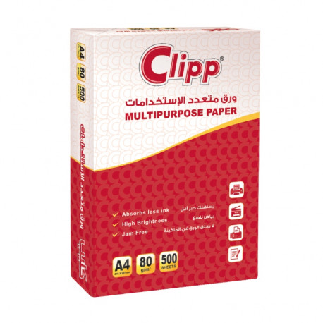 Papper Clipp C/P A4/80g Rm500sht 5REM CTN