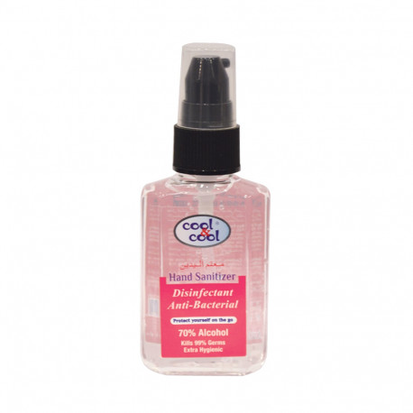 Cool & Cool Hand Sanitizer Disinfectant and Antibacterial 70% Alcohol 60ML