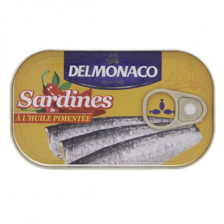 Delmonaco-easy Open Spiced Sardines Club 125 Gr