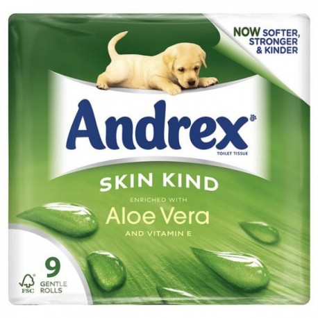 Andrex Skin Kind 9 Aloe Vera Toilet...