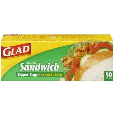 Glad Sandwich Zipper 50 Bags