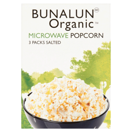 Bunalun Organic Microwave Popcorn 3 Pack